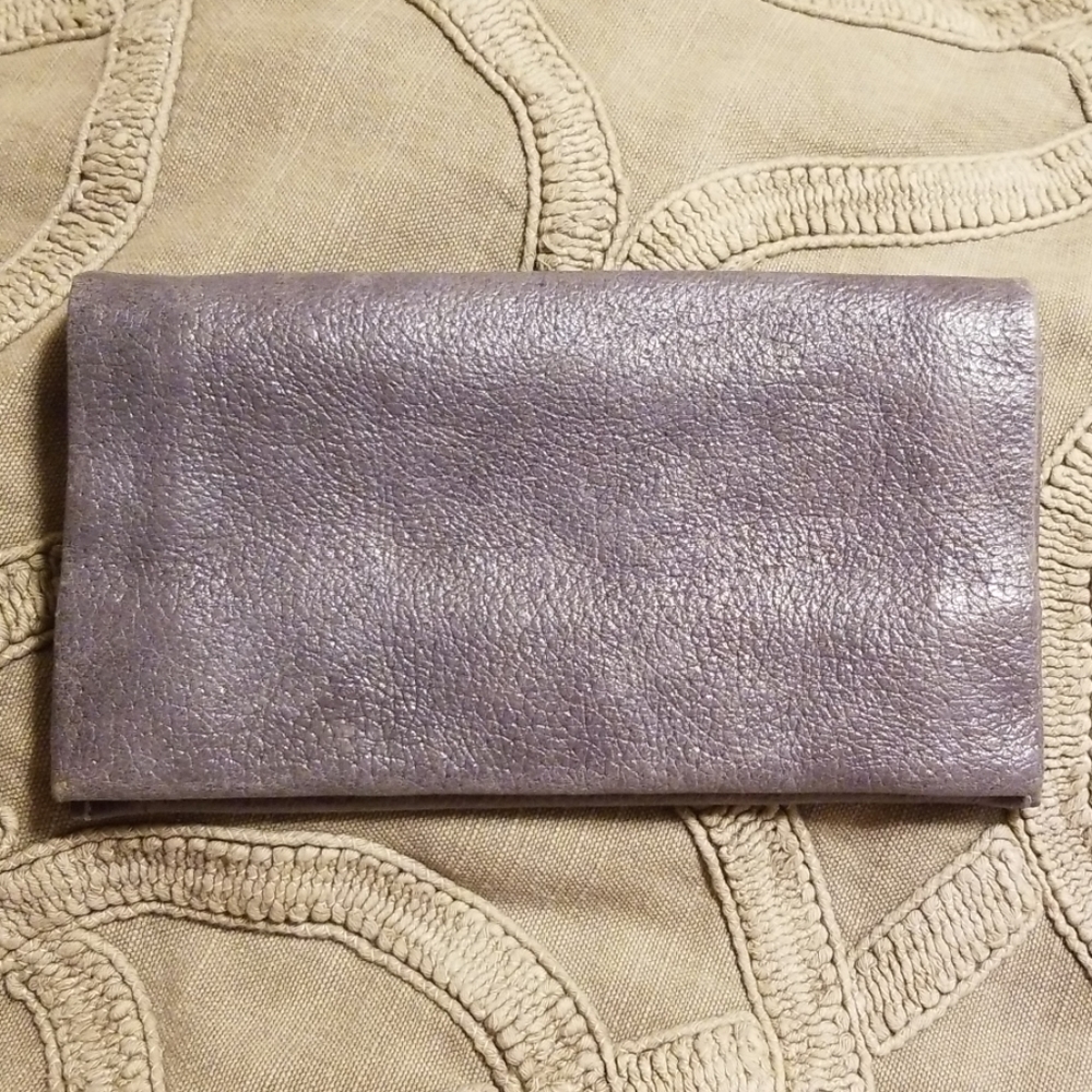 Latico grey leather wallet.
